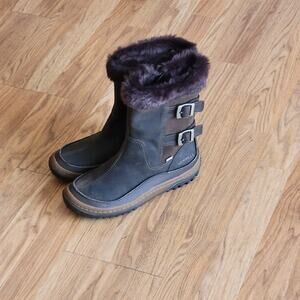 Merrell Decora Chant Waterproof Boots Womens 9 Mocha Winter Snow Boots Mid Calf